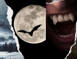 Vampire im Märchen: Fledermaus und Vampirzähne
